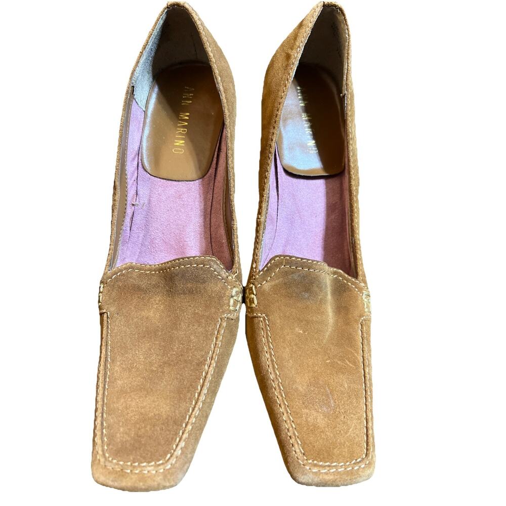 Gently Worn Vintage Ann Marino Muse Cigar Suede Bown Women’s Shoes SIZE 7